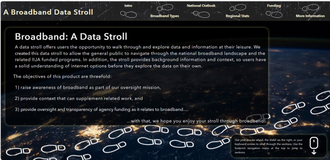 Broadband: A Data Stroll